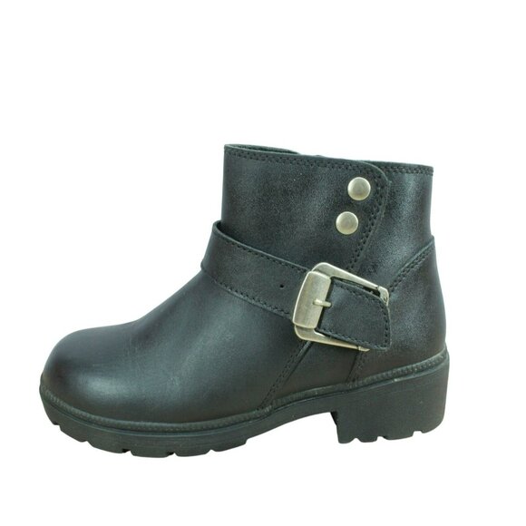 Milwaukee Black Leather Side Zip Motorcycle Riding Ankle Boots Size 8 C - Picture 1 of 9